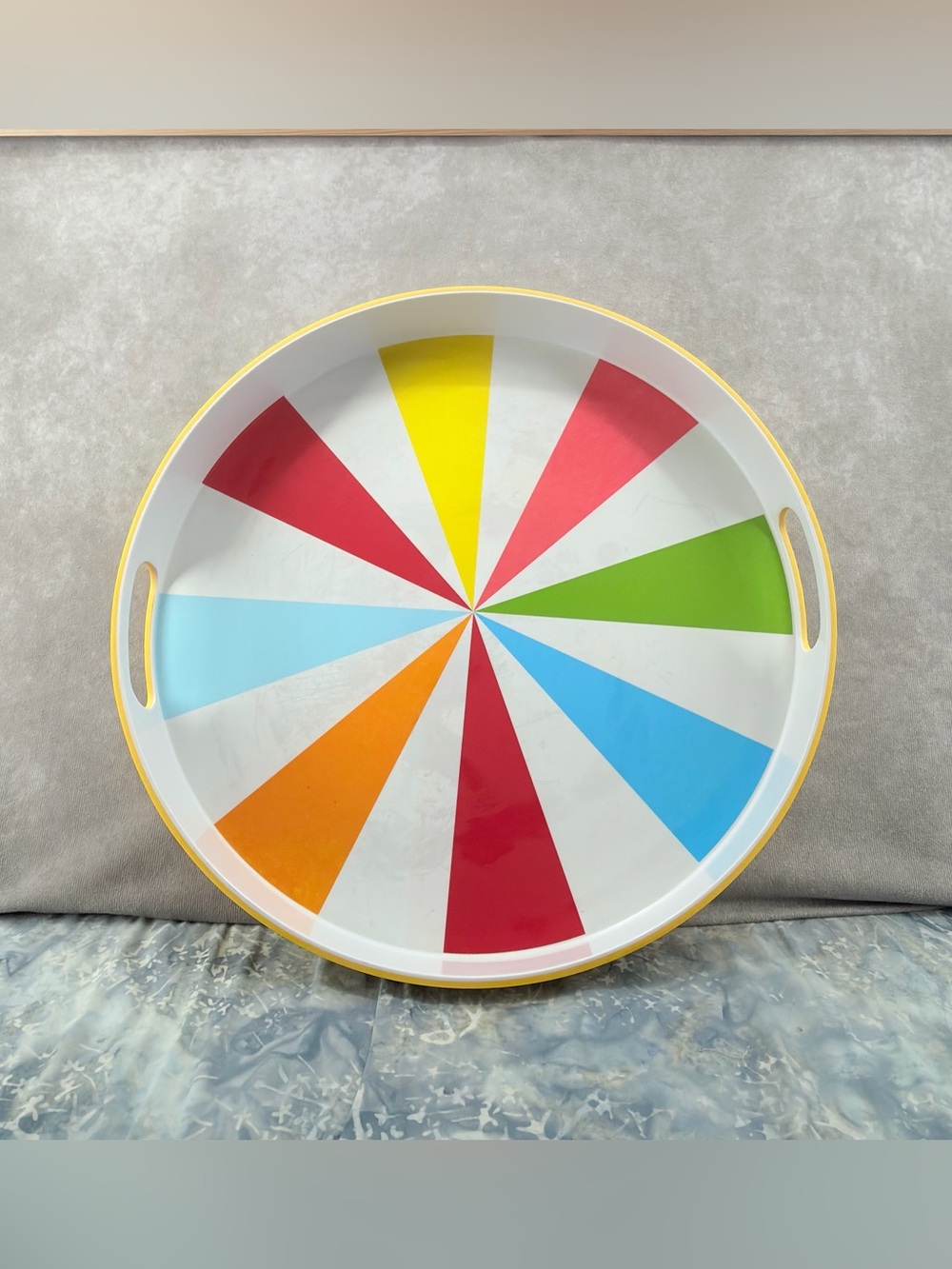 Serving tray Colorful - Multicolor with handles